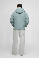 Regular Fit Hooded Crinkle Peached Nylon Jacket