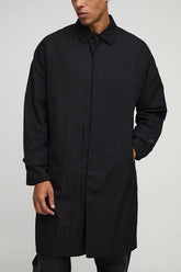 Oversized Fit Single Breasted Nylon Car Coat