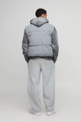 Boxy Fit Mini Knitted Textured Funnel Neck Gilet