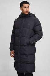 MAN Regular Fit Panelled Longline Puffer Jacket
