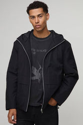 Regular Fit Funnel Neck Hooded Cagoule