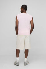 Man Embroidered Boxy Fit Crosshatch Knitted Vest