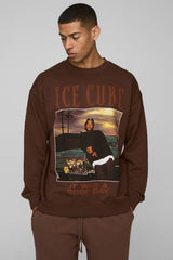 Chocolate Oversized Ice Cube License Sweatshirt