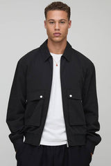 Tall Technical Utility Cargo Pocket Harrington Jacket