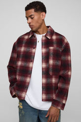 Regular Fit Heavyweight Workwear Pocket Check Overshirt
