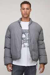 Tall Mono Padded Oversized Bomber Jacket