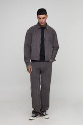 Tall Washed Cord Relaxed Boxy Worker Jacket