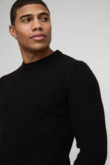 Essential Muscle Fit Ribbed Knitted Jumper