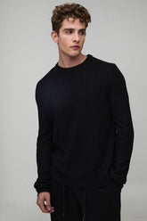 Essential Regular Fit Ribbed Knitted Jumper