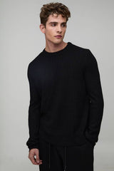 Essential Regular Fit Ribbed Knitted Jumper
