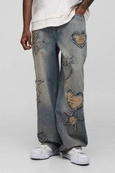 Tall Applique Tinted Relaxed Fit Jeans
