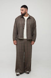 Plus Wide Leg Heritage Check Trouser