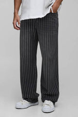 Tall Stripe Rhinestone Relaxed Fit Jeans