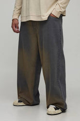 Plus Extreme Sun Bleached Wash Baggy Jeans