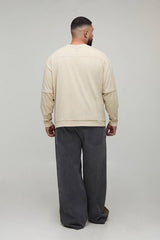 Plus Extreme Sun Bleached Wash Baggy Jeans