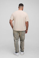 Plus Slim Fit Subtle Ripped Tinted Jeans With Let Down Hem