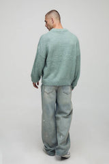 Essential Boxy Fit Brushed Extended Neck Knitted Jumper