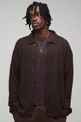 Tall Essential Boxy Brushed Knitted Shirt