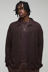 Tall Essential Boxy Brushed Knitted Shirt