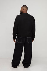 Plus Essential Boxy Fit Brushed Knitted Jumper