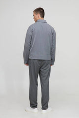 Regular Zip Through Pocket Detail Overshirt