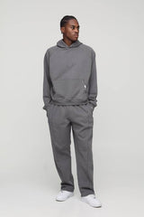 Premium Man Script Heavyweight Oversized Boxy Raglan Hoodie
