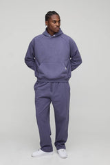Premium Man Script Heavyweight Oversized Boxy Raglan Hoodie