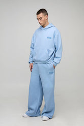 Oversized Boxy Man Hooded Drop Crotch Tracksuit