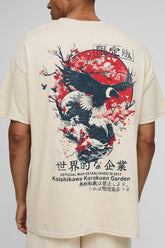 Oversized Bird Graphic T-Shirt