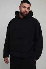 Plus Borg Oversized Boxy Hoodie