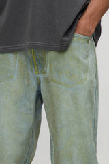 Relaxed Fit Metallic Jeans