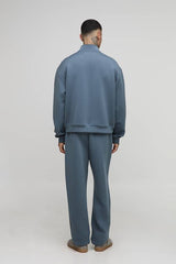 Tall Oversized Boxy Bonded Scuba Zip Funnel Neck & Oversized Jogger Tracksuit