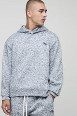 Oversized Boxy Official Embossed Marl Hoodie