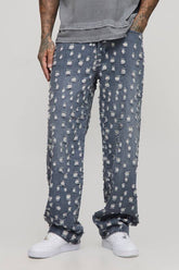 Tall Tinted Extreme Ripped Relaxed Fit Jeans