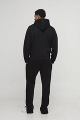 Regular Zip Through Heart Embroidered Hoodie