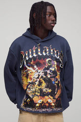 Oversized Boxy Outlaws Large Scale Graphic Hoodie