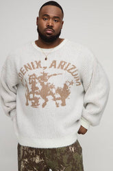 Plus Brushed Embroidered Western Oversized Jumper