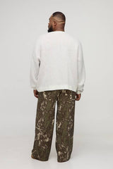 Plus Brushed Embroidered Western Oversized Jumper