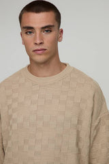 Oversized Basket Weave Knitted Jumper