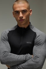 Man Active Gym Funnel Neck Tracksuit