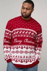 Plus Merry Christmas Fair Isle Relaxed Jumper