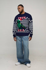Plus Tree Rex Relaxed Christmas Jumper