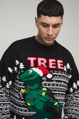 Tall Tree Rex Relaxed Christmas Jumper