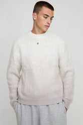 Boxy Brushed Ombre Striped Knitted Jumper