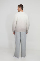 Boxy Brushed Ombre Striped Knitted Jumper