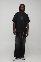 Baggy Fit Large Gem Embellished Jeans