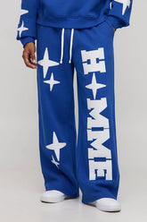 Wide Leg Homme Star Applique Joggers