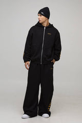 Oversized Sleeve Gusset Detail Zip Through Hoodie