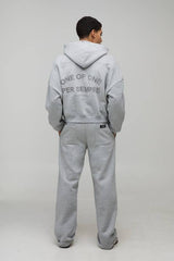 Shrunken Fit Per Sempre Heavyweight Drop Shoulder Zip Through Hoodie