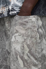 Baggy Fit Washed Camo Jeans